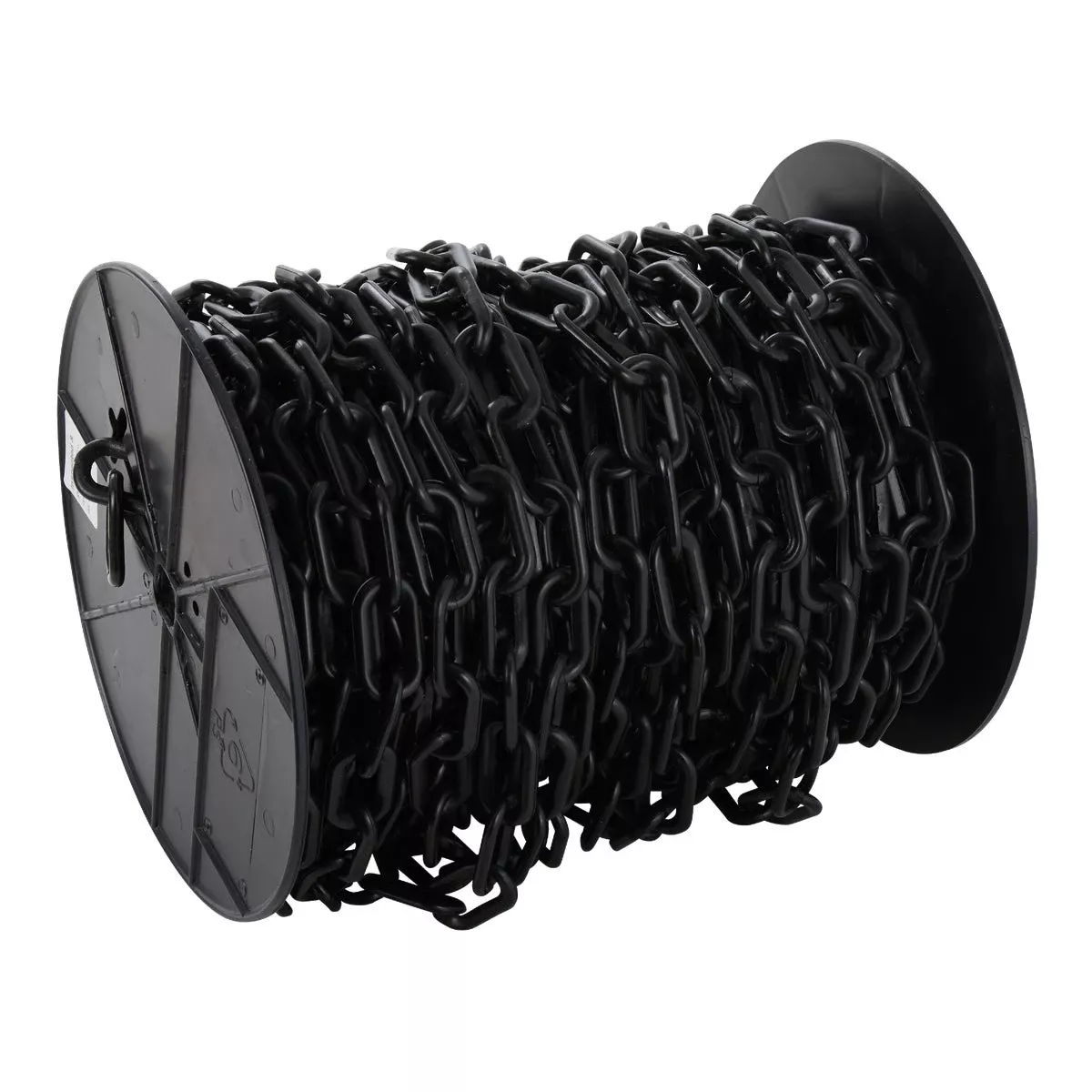 #8 Black 125 Ft. Plastic Chain - Durable Crowd Control Solution