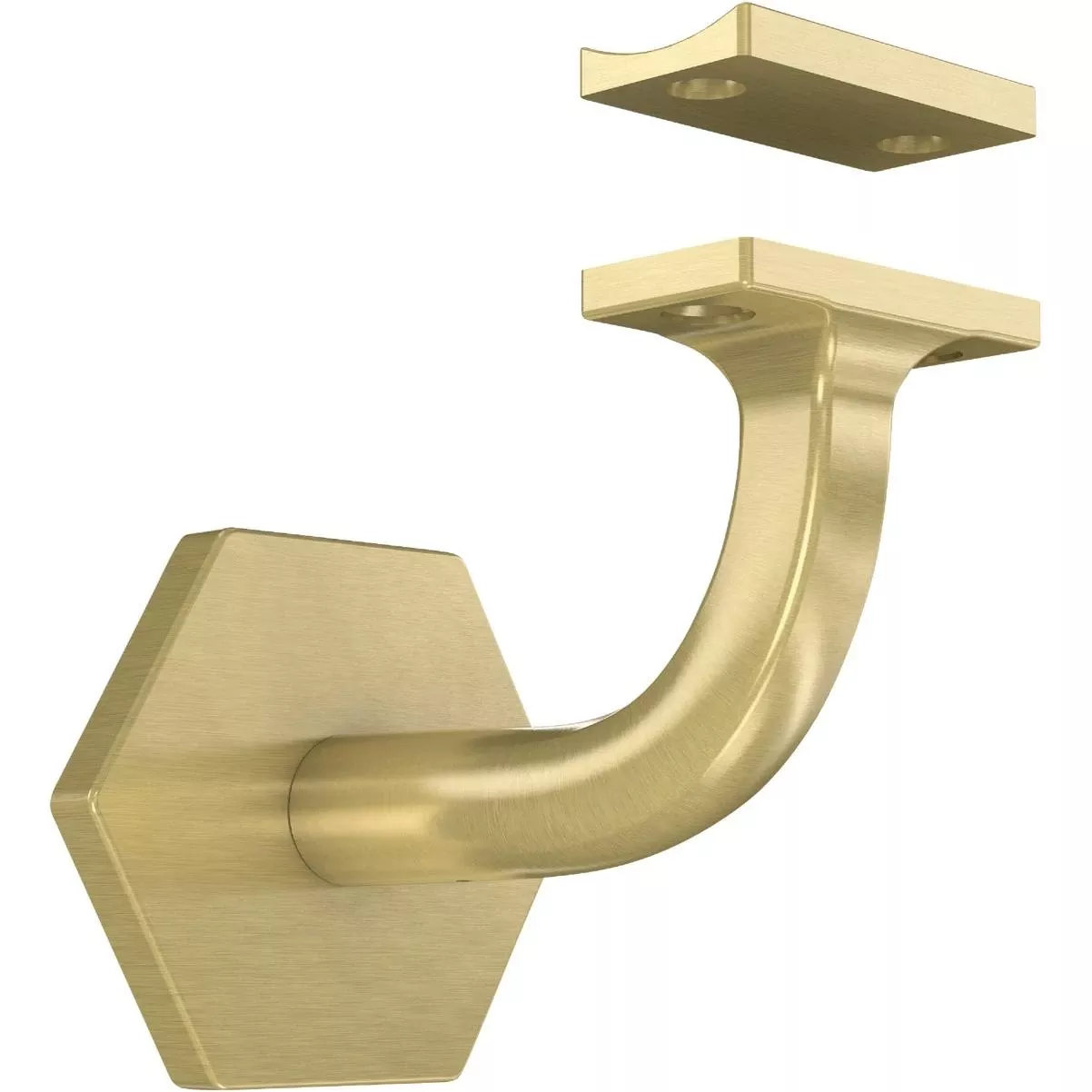 Powell 3 In. Brushed Gold Handrail Bracket